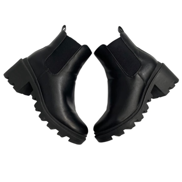 FRENCH CONNECTION Jane Black Platform Ankle Booties Boots Women's Size 9 EU40 - Picture 1 of 16